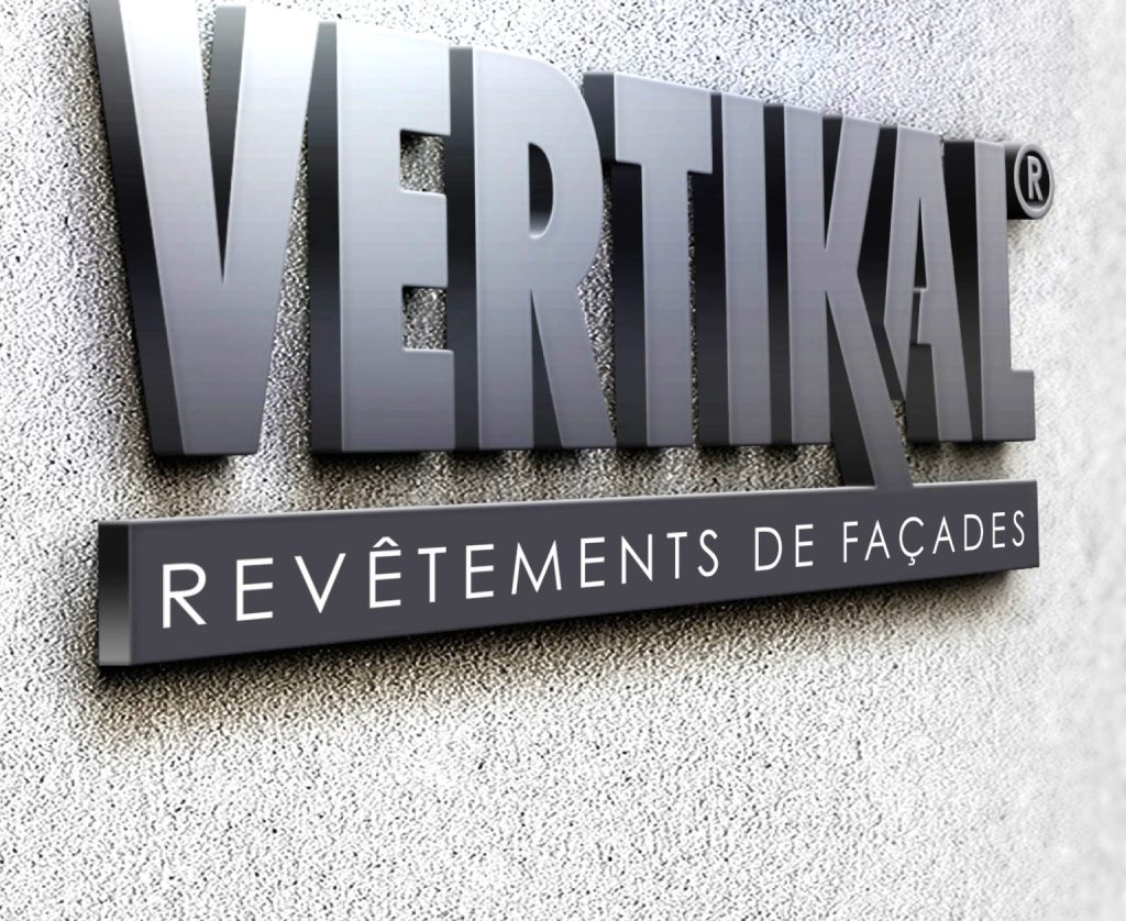 Logo VERTIKAL représentant des revêtements de façades.