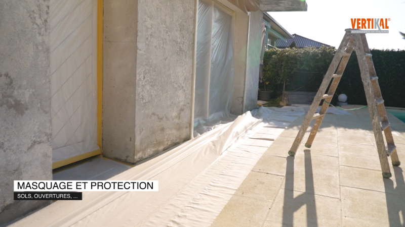 Masquage et protection des sols et ouvertures par VERTIKAL.